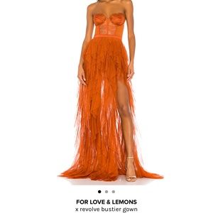 ISO For Love and Lemons x Revolve Bustier gown